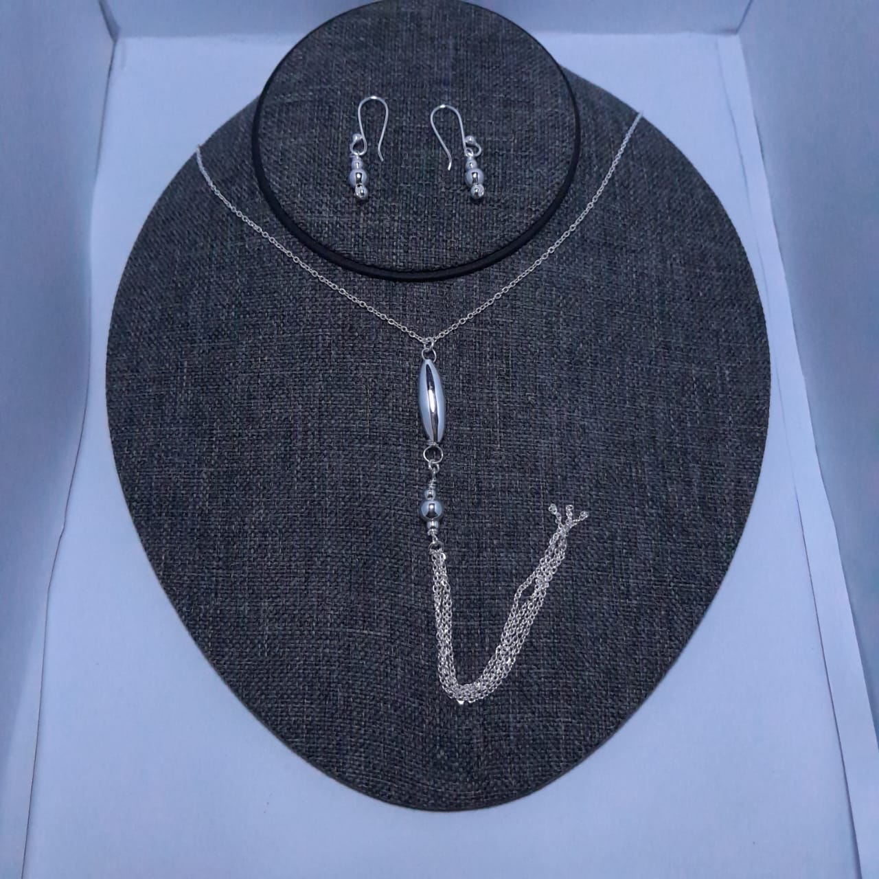 Juego de plata dije semillas