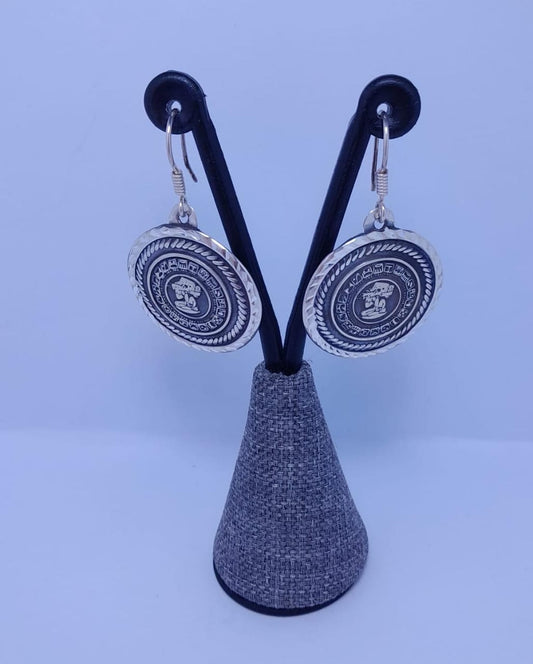 Aretes Escudo Azteca
